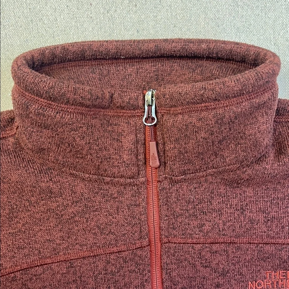 The North Face Men's Maroon Quarter Zip Sweater